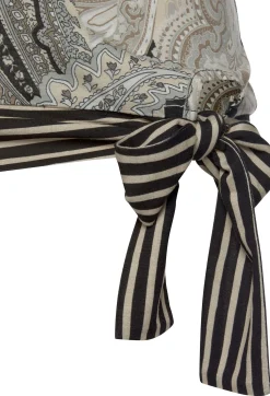 Strandmode|Shirts|LASCANA Kurzarmshirt schwarz-taupe-bedruckt