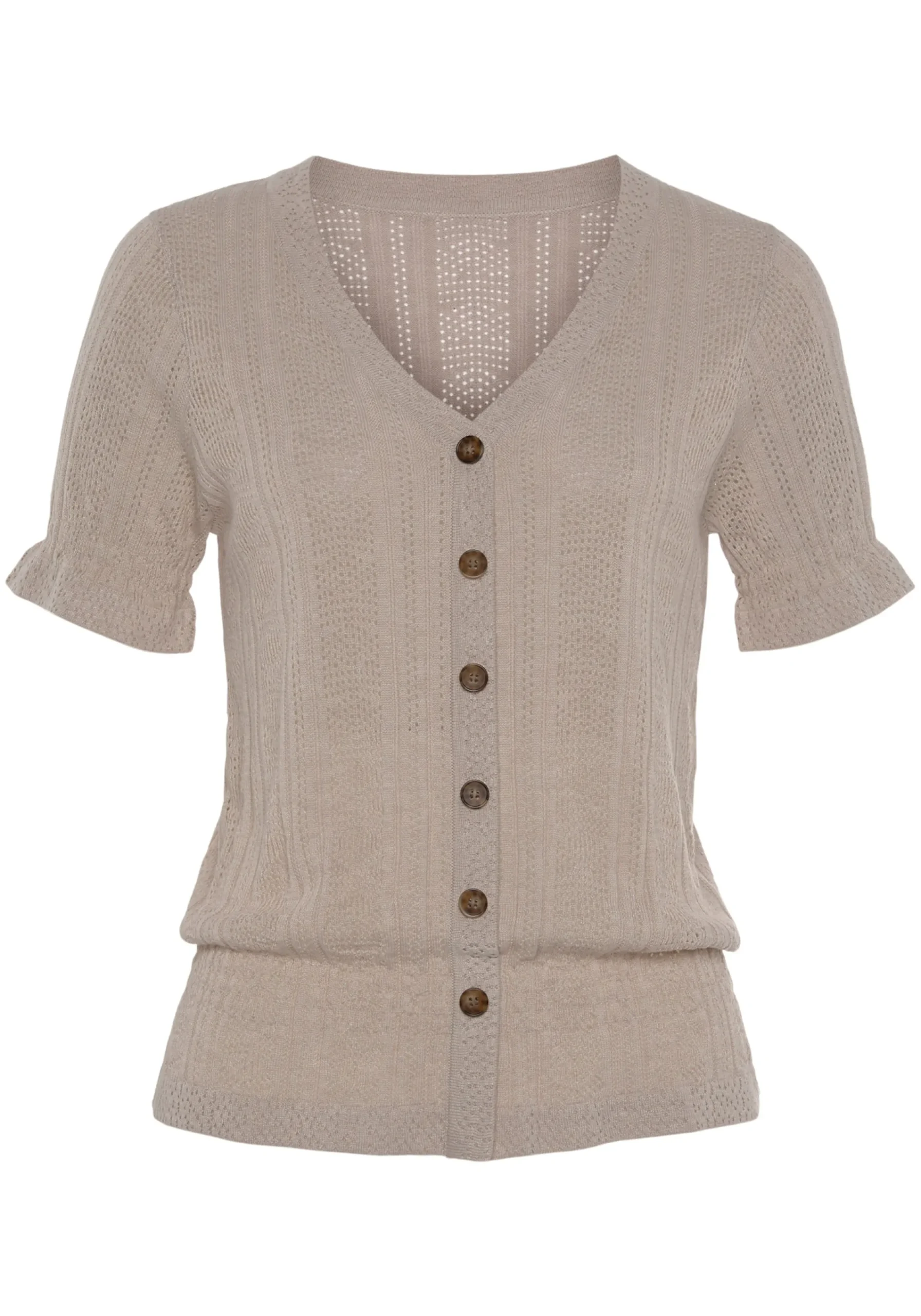 Strandmode|Vivance Kurzarmshirt sand