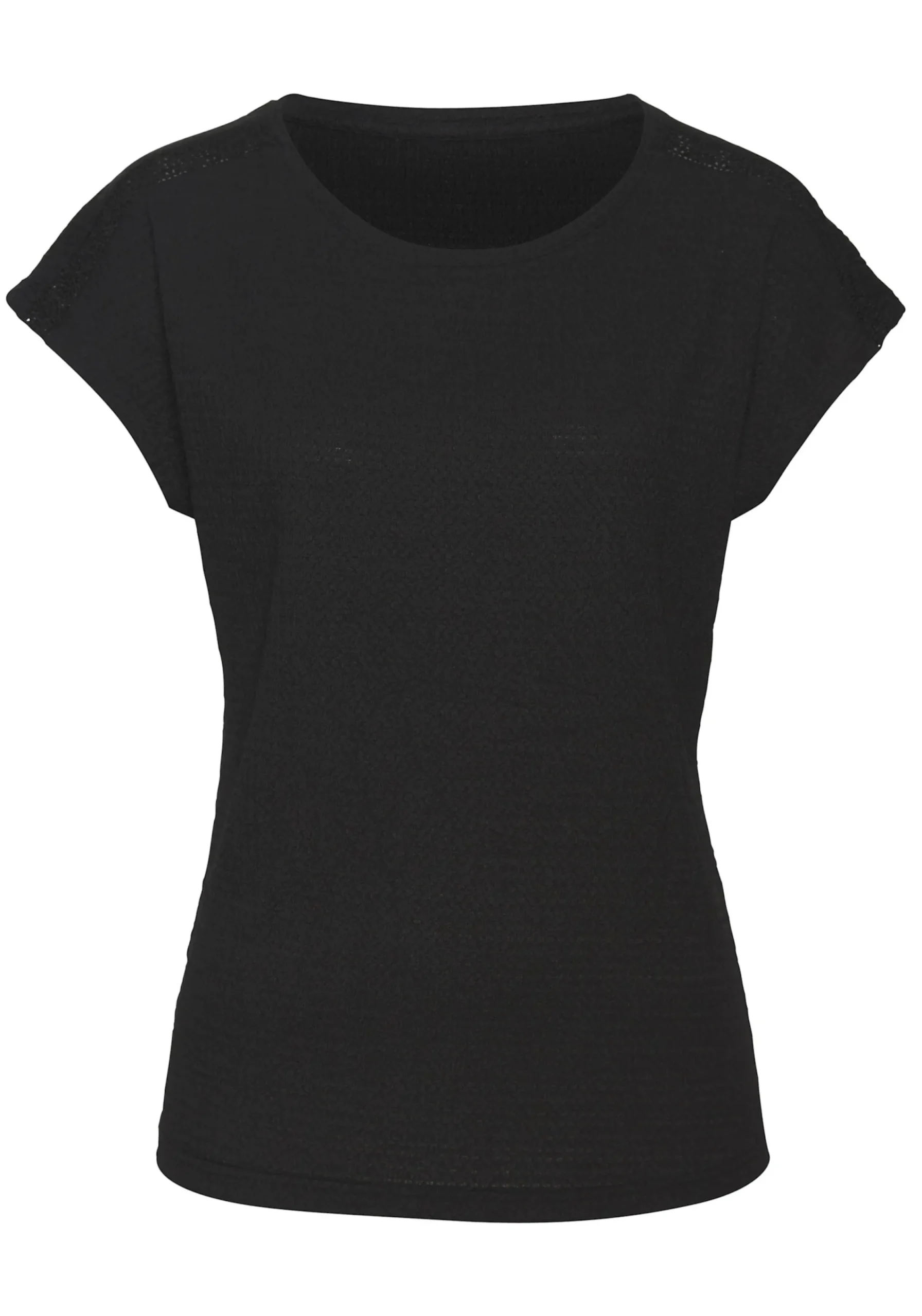 Shirts|Vivance Kurzarmshirt schwarz,creme