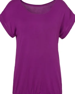 Strandmode|Shirts|Vivance Kurzarmshirt lila,schwarz