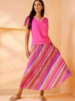 Shirts|heine Kurzarmshirt fuchsia-orange