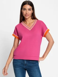 Shirts|heine Kurzarmshirt fuchsia-orange