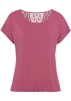 Strandmode|Vivance Kurzarmshirt rose,beere