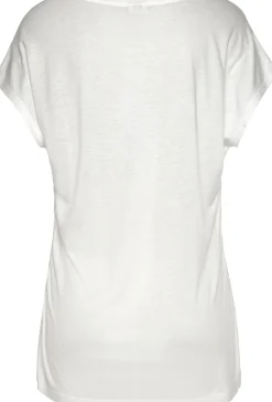 Shirts|LASCANA Kurzarmshirt weiß-bedruckt