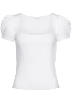 Shirts|LASCANA Kurzarmshirt weiß