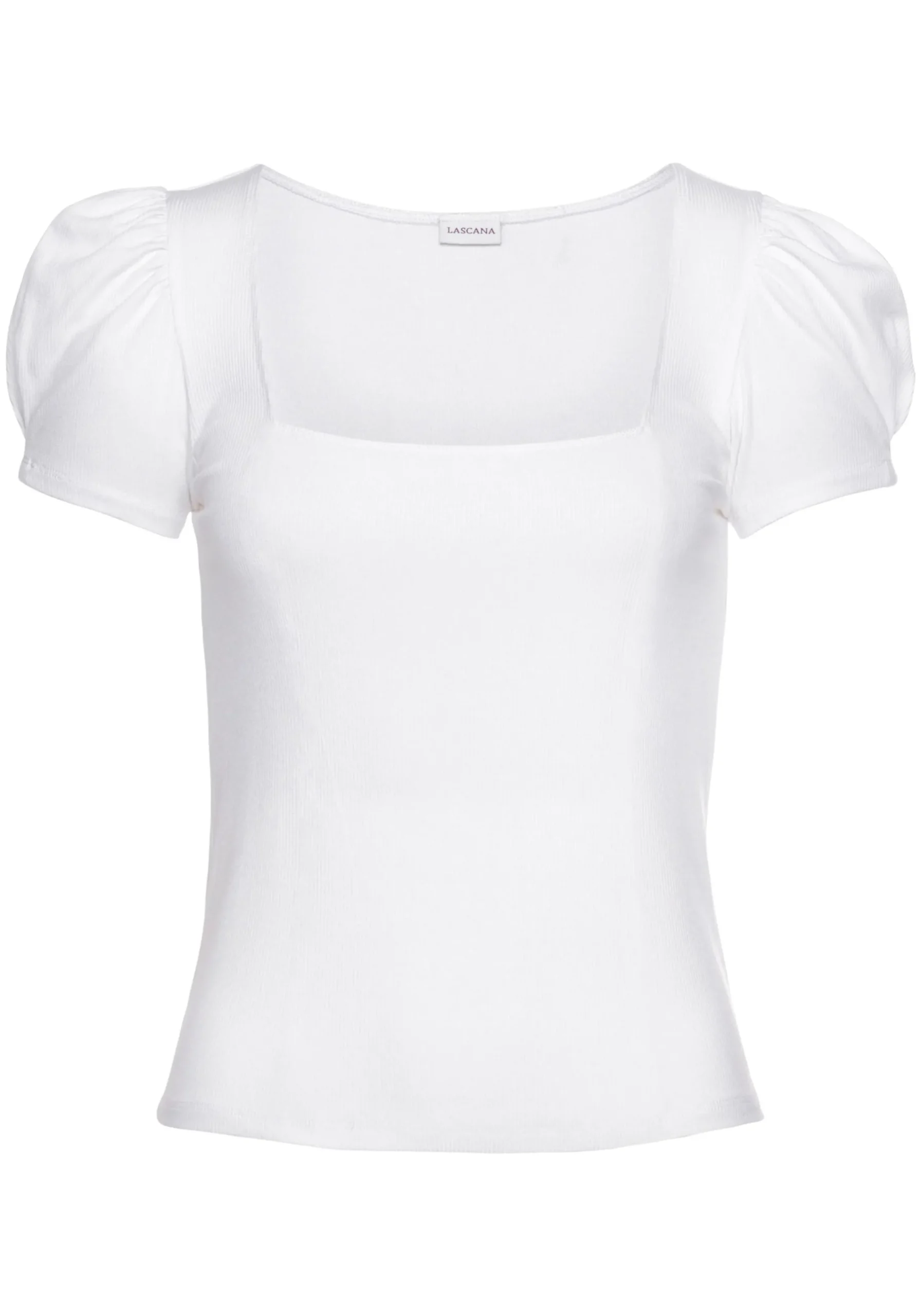 Shirts|LASCANA Kurzarmshirt weiß