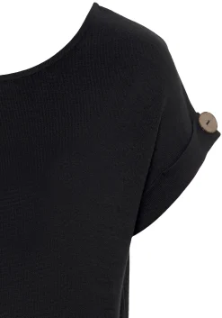 Strandmode|Shirts|LASCANA Kurzarmshirt schwarz