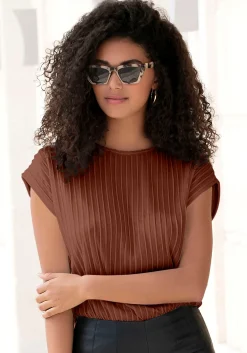 Shirts|LASCANA Kurzarmshirt rostbraun