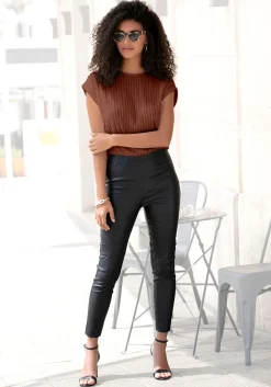 Shirts|LASCANA Kurzarmshirt rostbraun