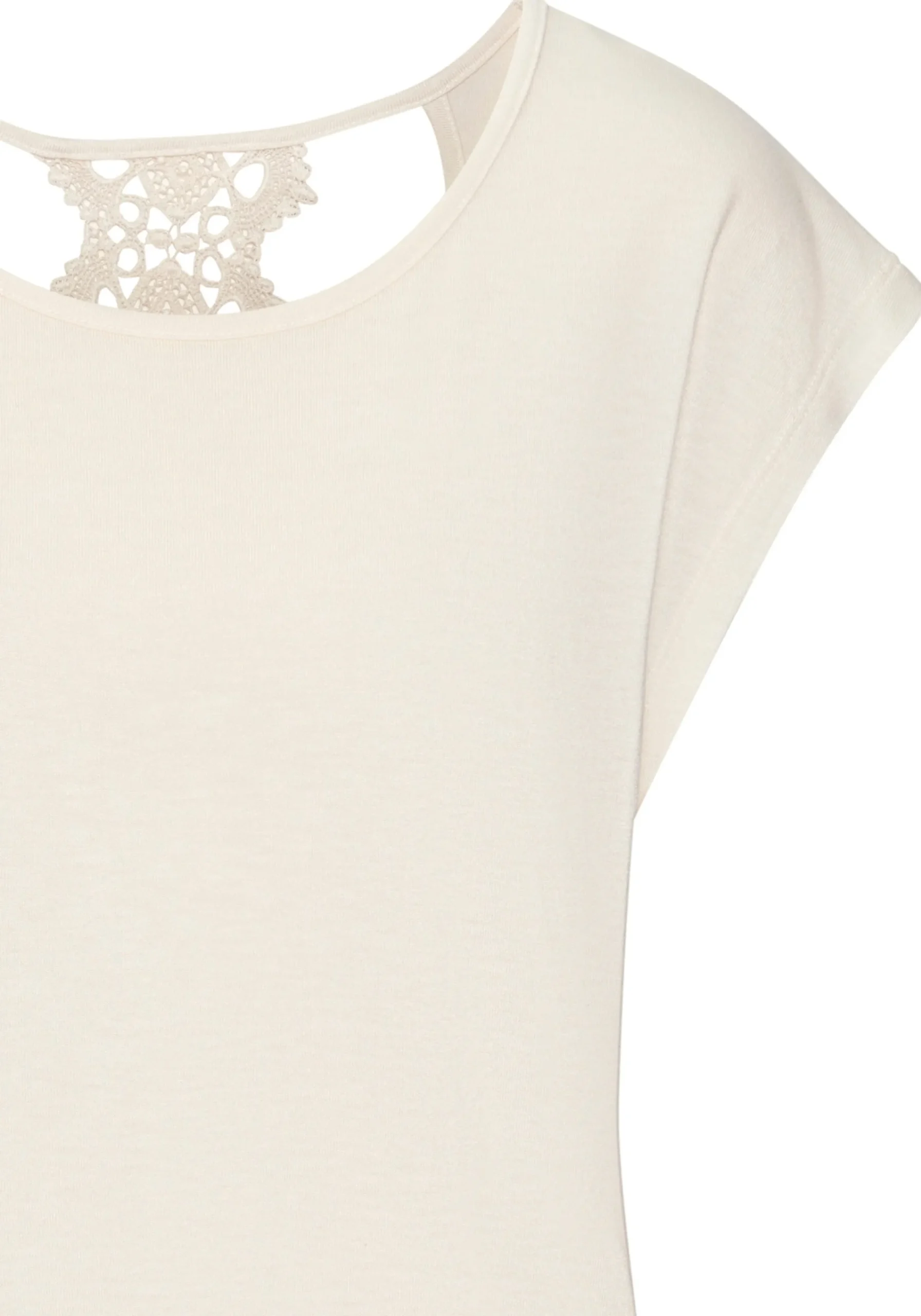 Strandmode|Shirts|LASCANA Kurzarmshirt creme