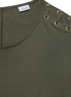 Shirts|LASCANA Kurzarmshirt dunkelgrün
