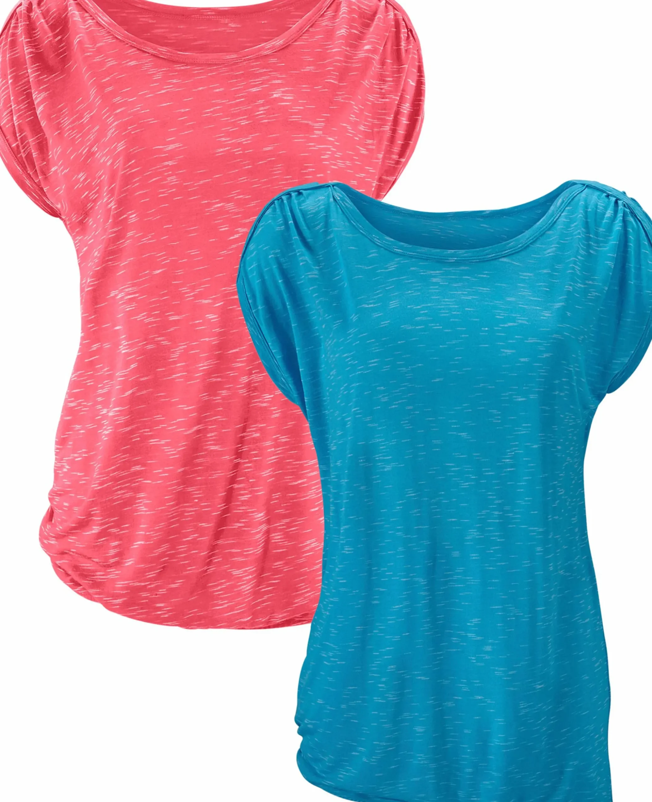 Strandmode|Shirts|LASCANA Kurzarmshirt koralle,türkis