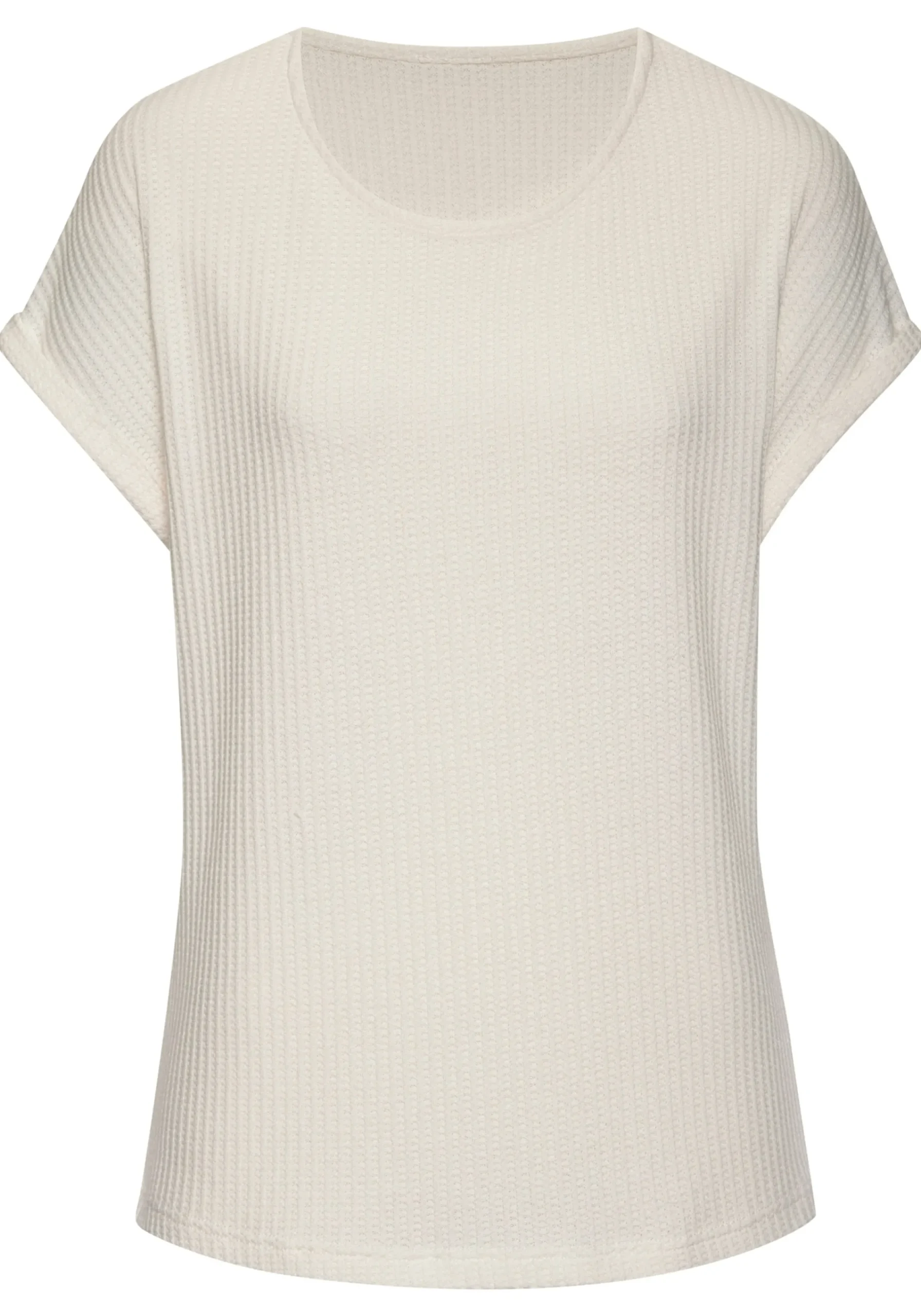 Strandmode|Vivance Kurzarmshirt schwarz,creme