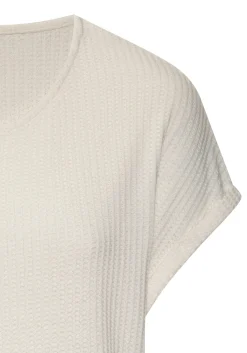 Strandmode|Vivance Kurzarmshirt schwarz,creme