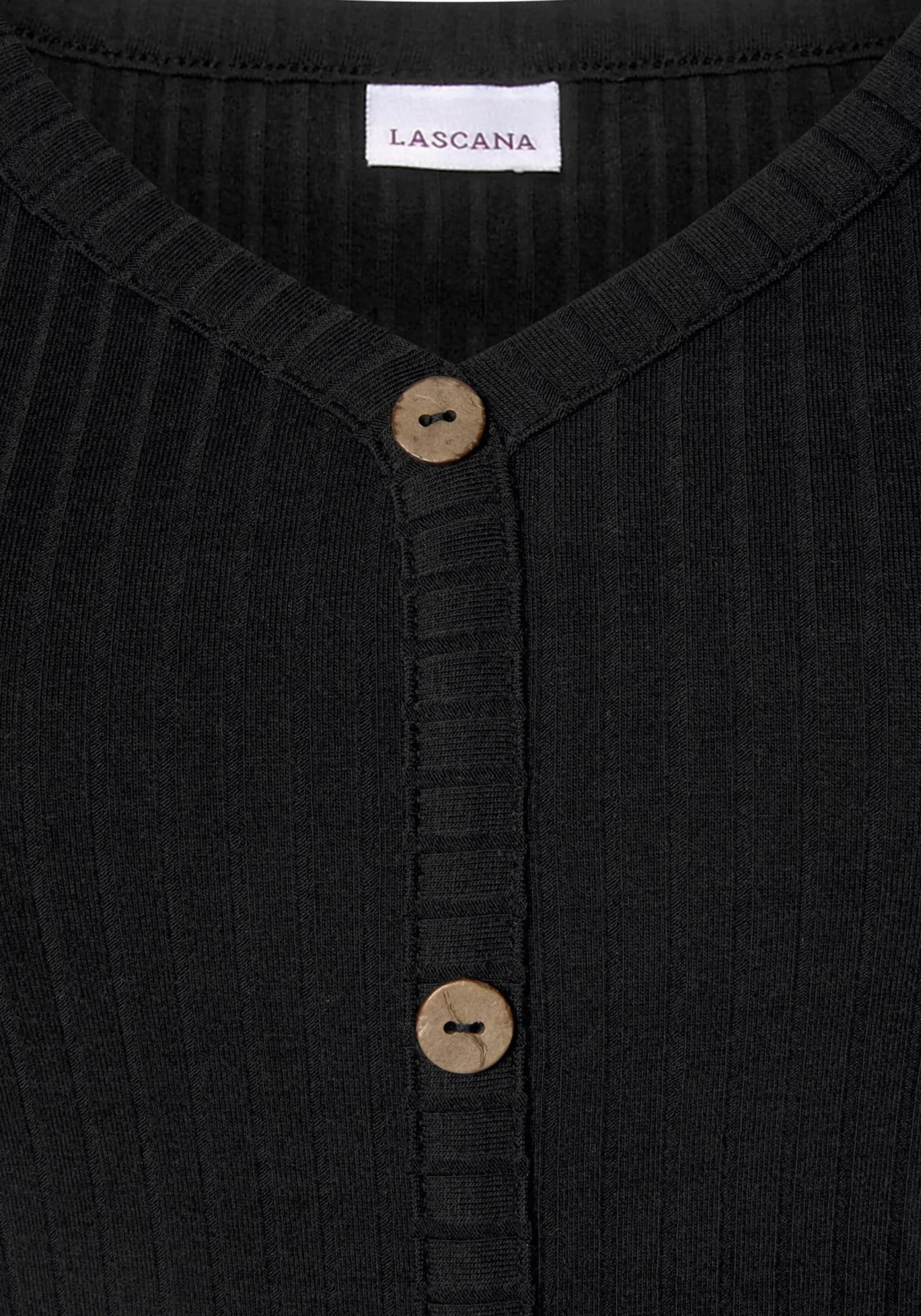 Strandmode|Shirts|LASCANA Kurzarmshirt schwarz