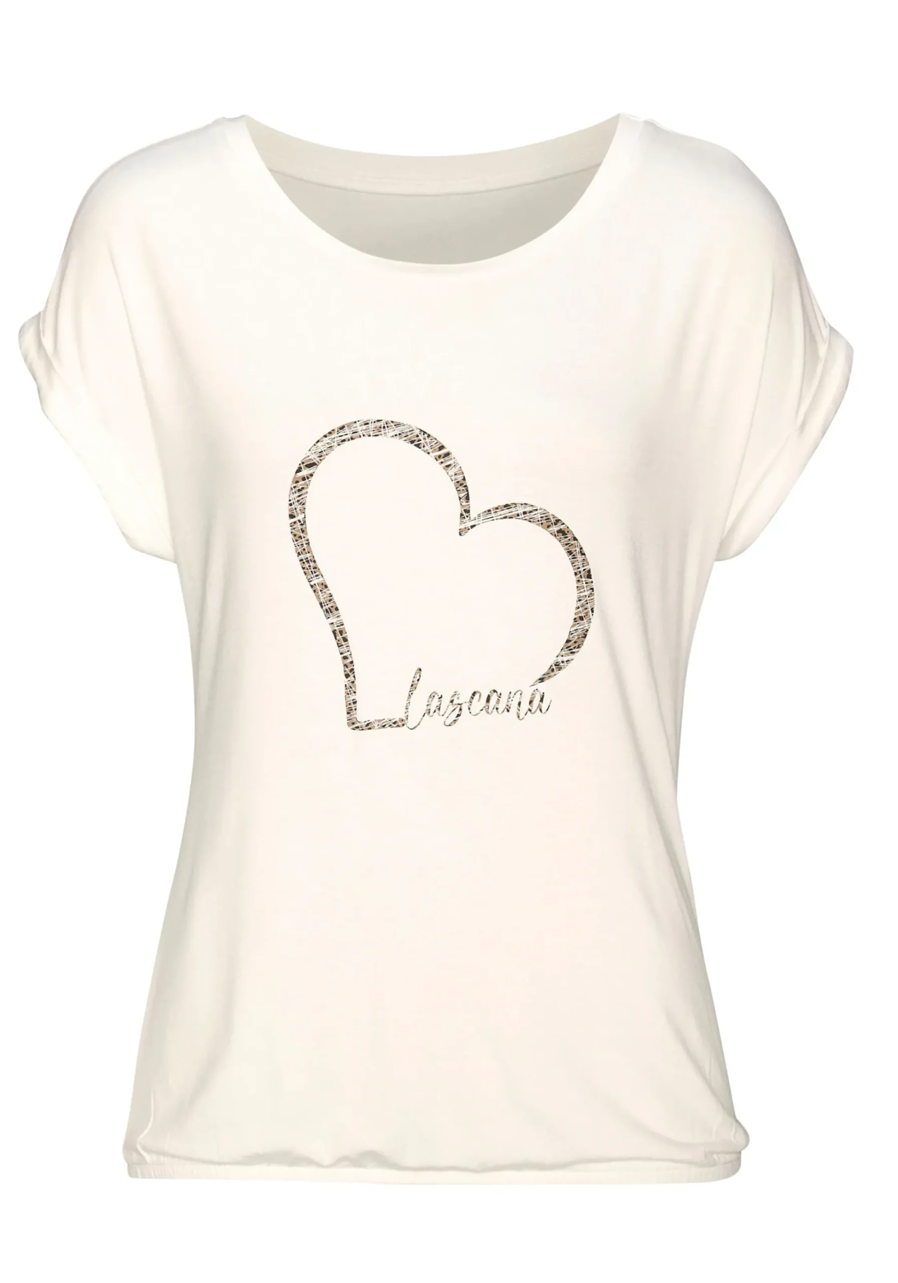 Shirts|LASCANA Kurzarmshirt creme