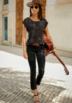 Shirts|LASCANA Kurzarmshirt schwarz