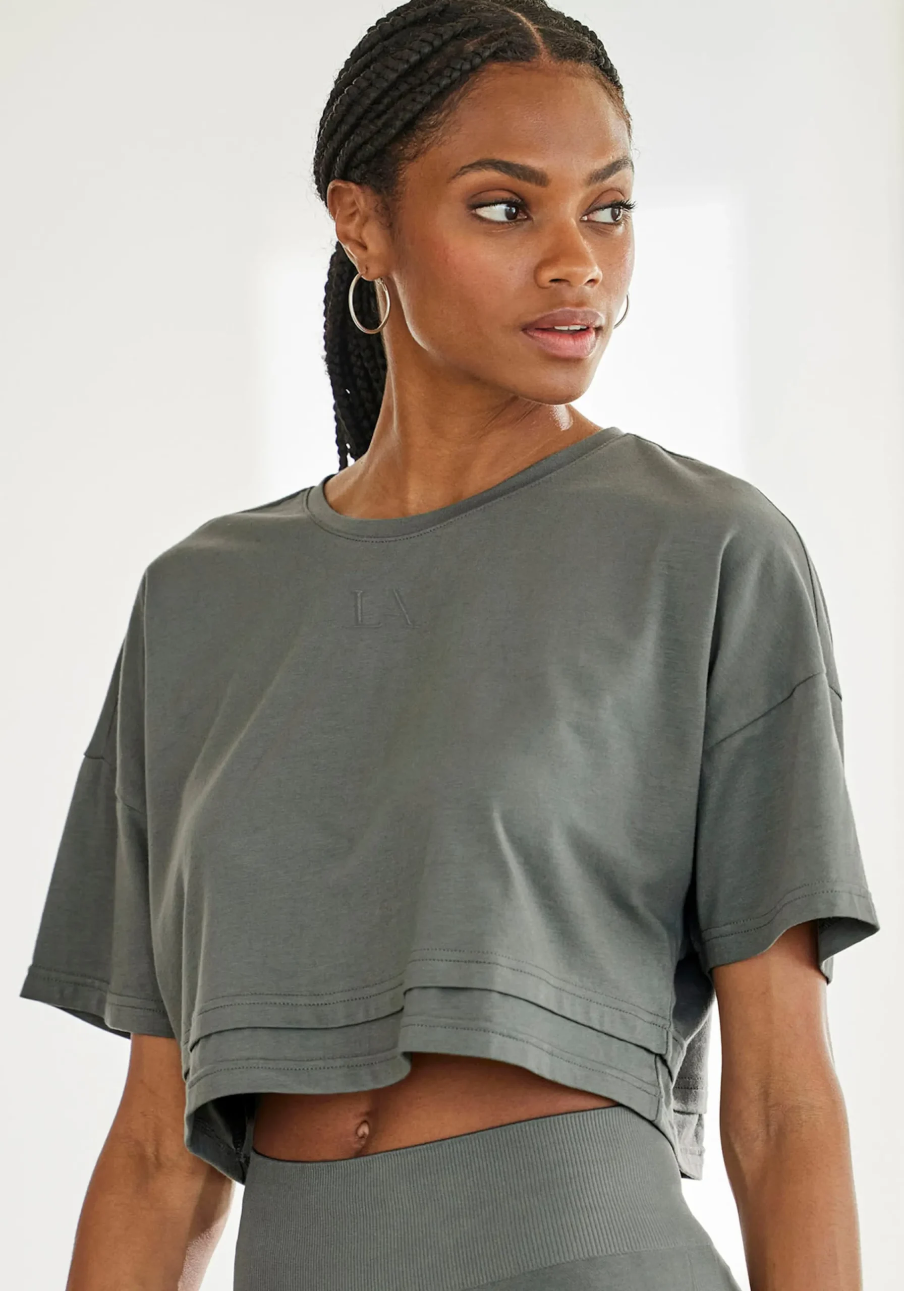 Strandmode|Shirts|LASCANA Kurzarmshirt grün