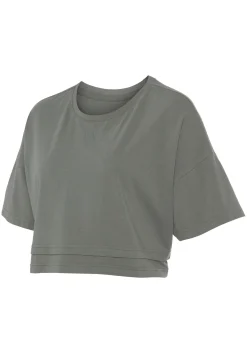Strandmode|Shirts|LASCANA Kurzarmshirt grün
