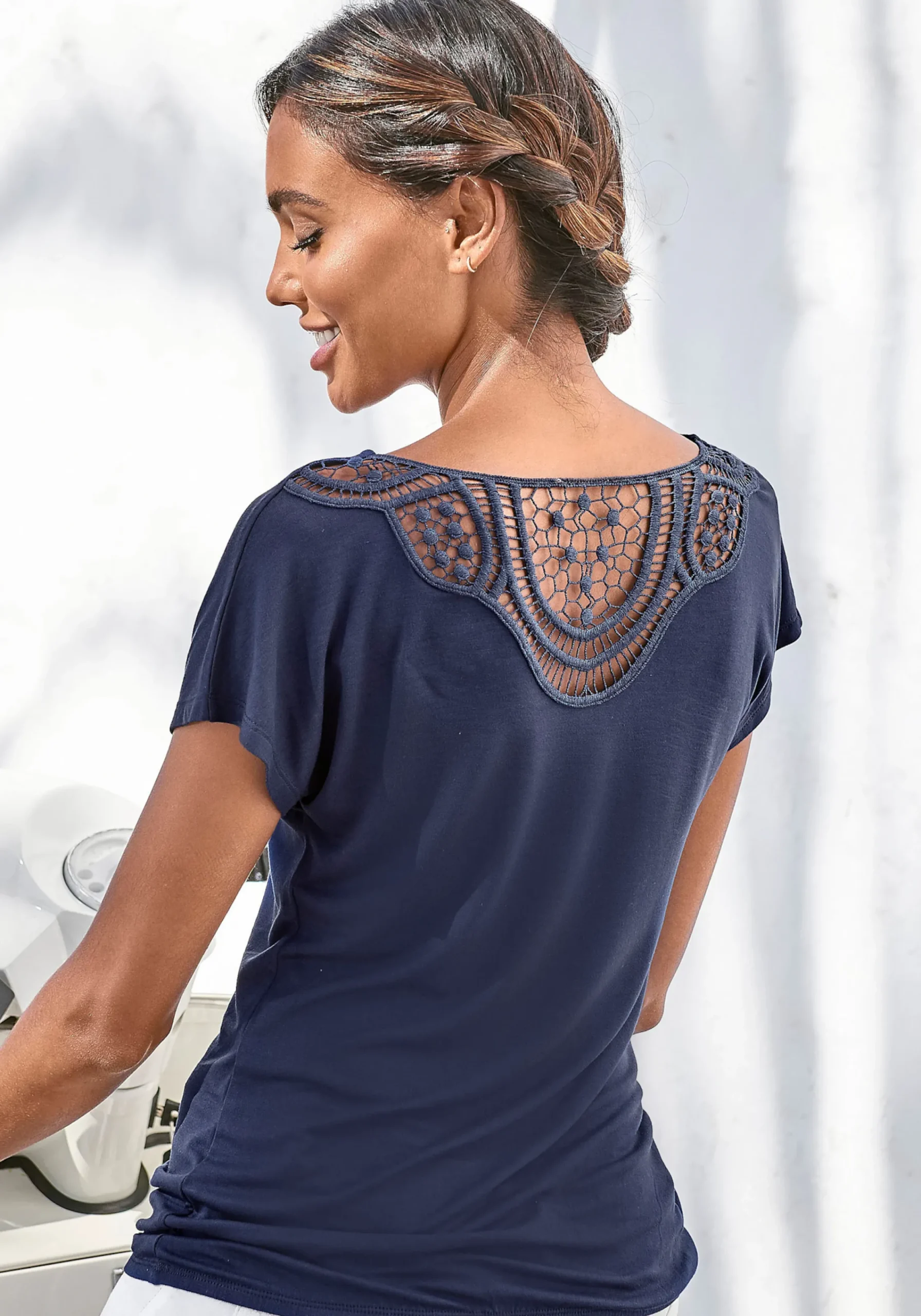 Shirts|Vivance Kurzarmshirt rot,navy