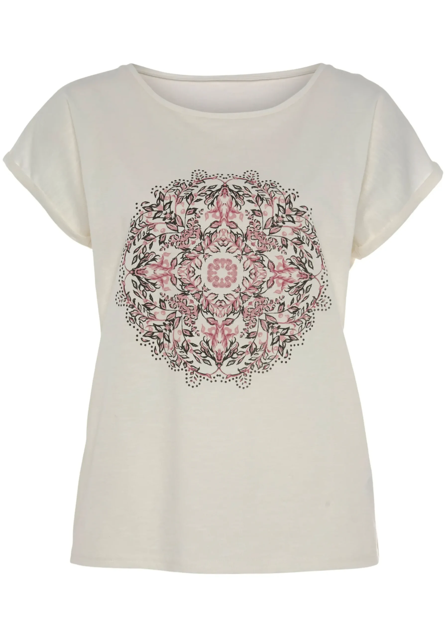 Strandmode|Vivance Kurzarmshirt creme