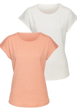 Shirts|Vivance Kurzarmshirt peach,creme