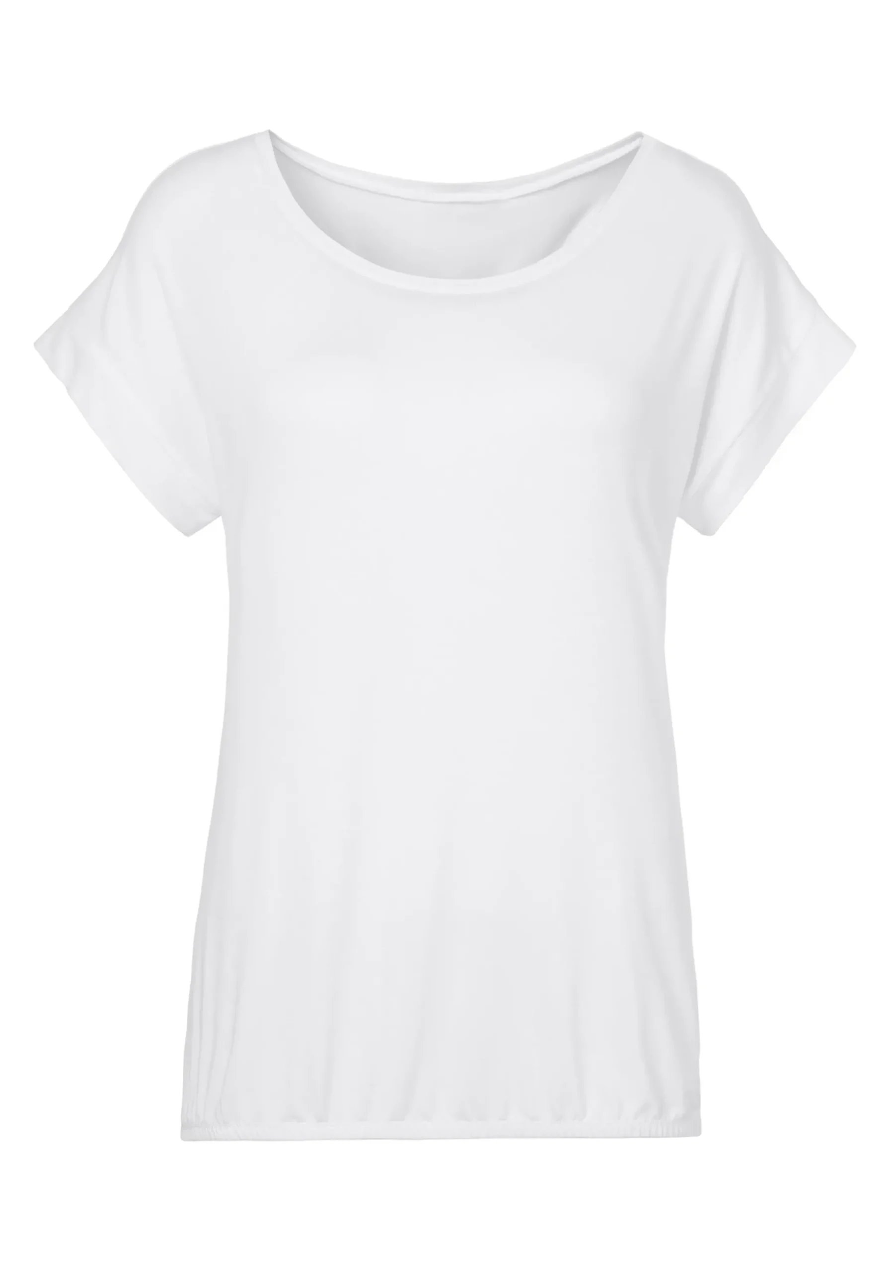 Homewear|Strandmode|Vivance Kurzarmshirt weiß