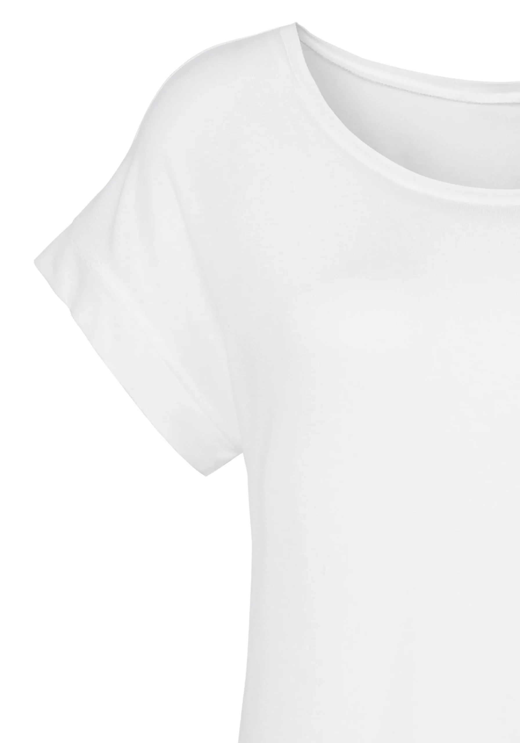 Homewear|Strandmode|Vivance Kurzarmshirt weiß