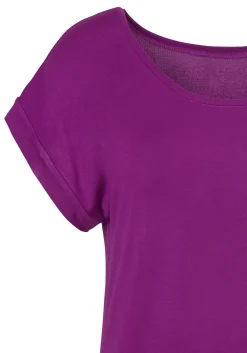 Strandmode|Homewear|Vivance Kurzarmshirt lila