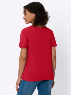 Shirts| Kurzarmshirt im Anker-Dessin rot