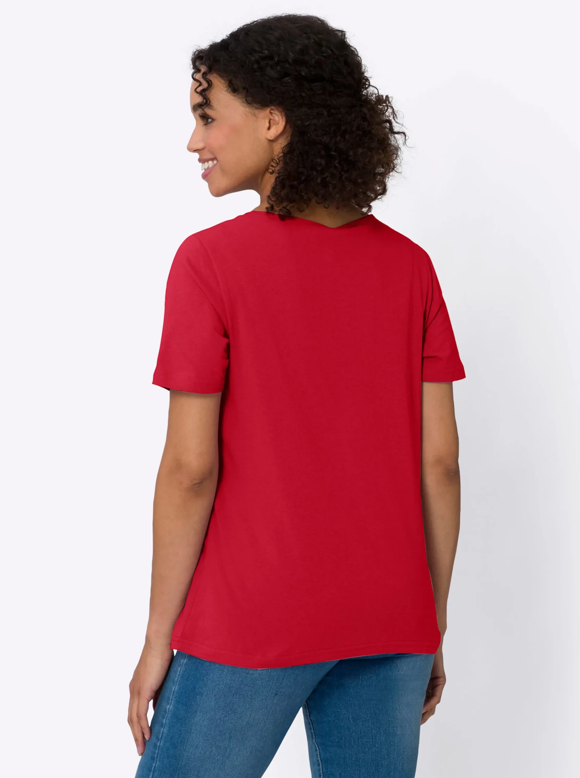 Shirts| Kurzarmshirt im Anker-Dessin rot
