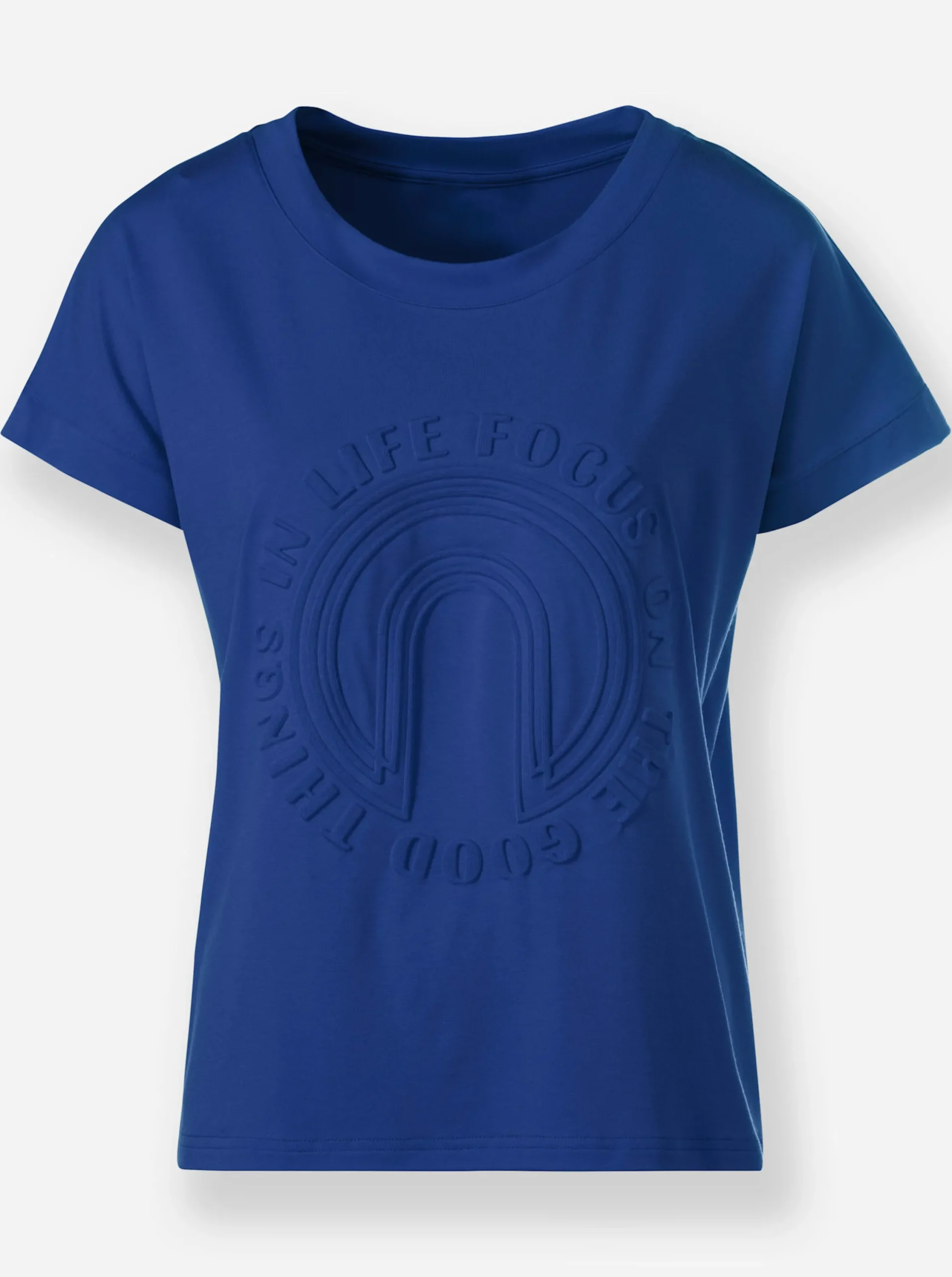 Strandmode|heine Kurzarmshirt mit Elasthan-Anteil royalblau