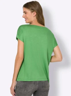 Shirts|heine Kurzarmshirt mit Falte vorne apfel