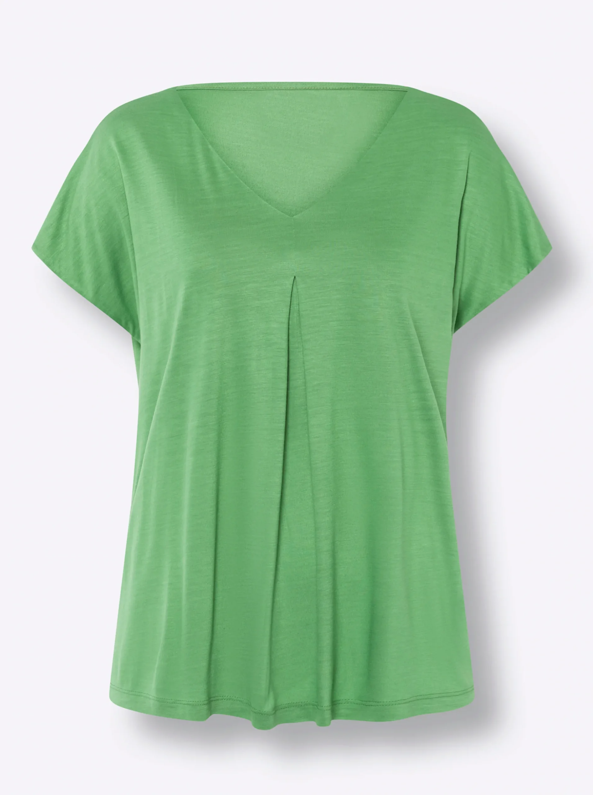 Shirts|heine Kurzarmshirt mit Falte vorne apfel