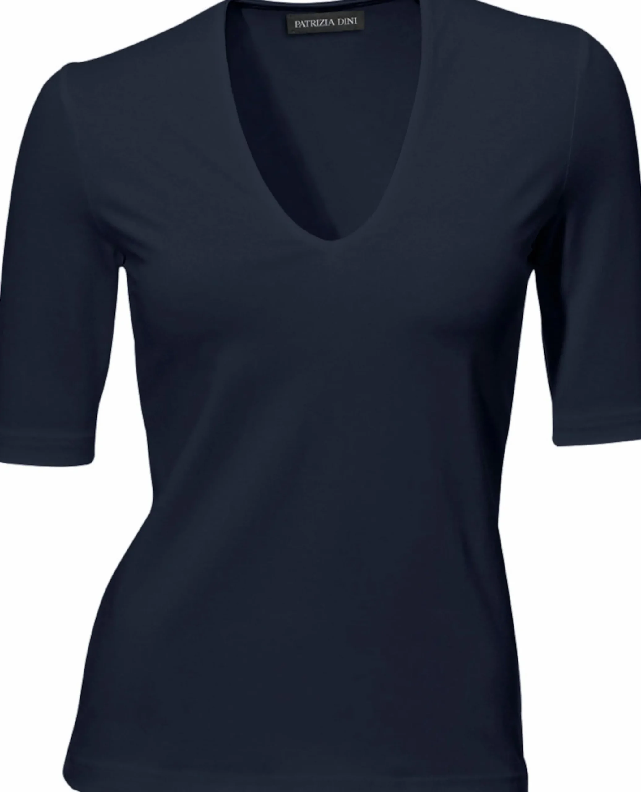 Shirts|heine Kurzarmshirt mit Halbarm marine