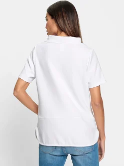 Shirts|heine Kurzarmshirt mit Lettering-Druck weiß