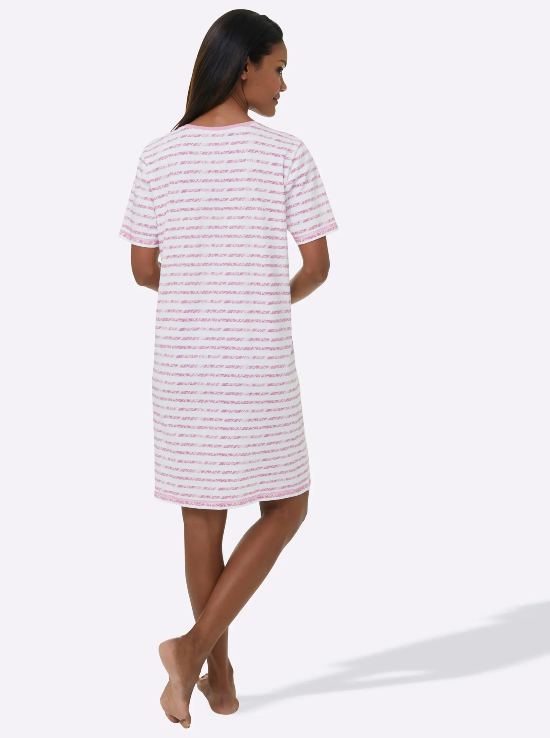 Nachtwäsche|wäschepur Kurzarm-Sleepshirts erika+erika-gestreift