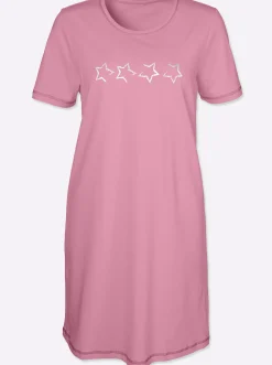 Nachtwäsche|wäschepur Kurzarm-Sleepshirts erika+erika-gestreift