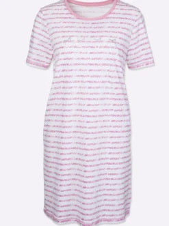 Nachtwäsche|wäschepur Kurzarm-Sleepshirts erika+erika-gestreift