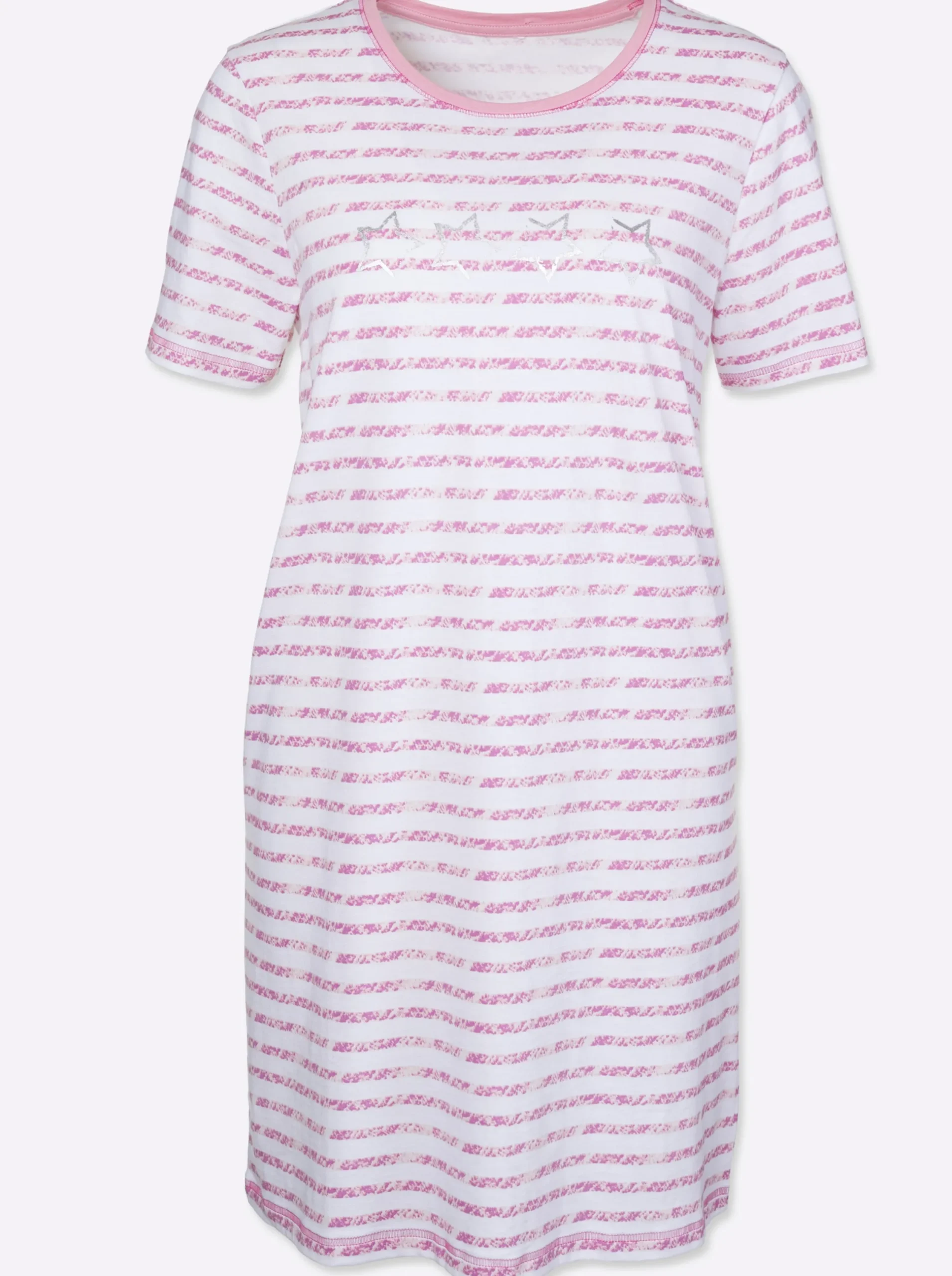 Nachtwäsche|wäschepur Kurzarm-Sleepshirts erika+erika-gestreift