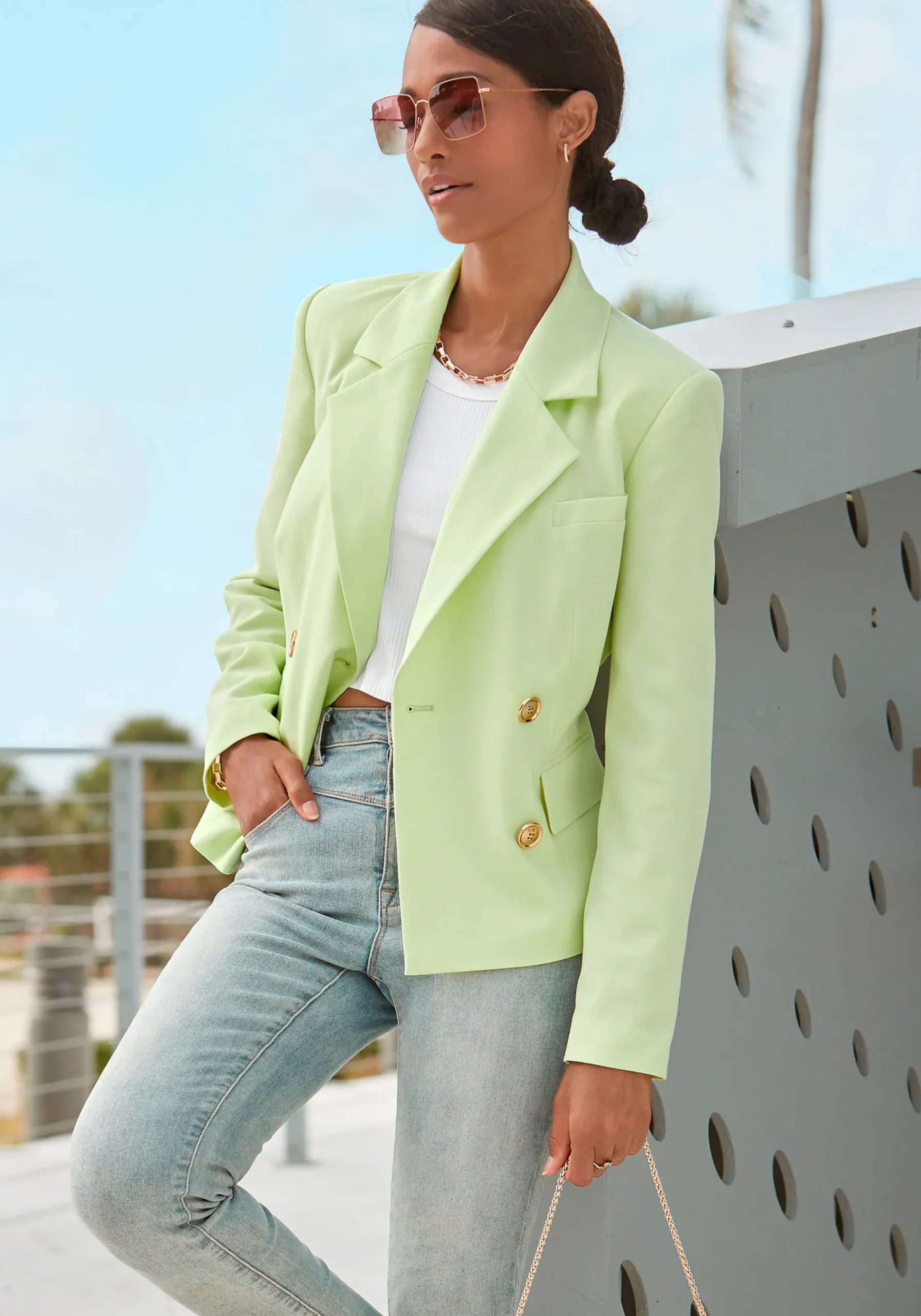 Blazer|LASCANA Kurzblazer limone