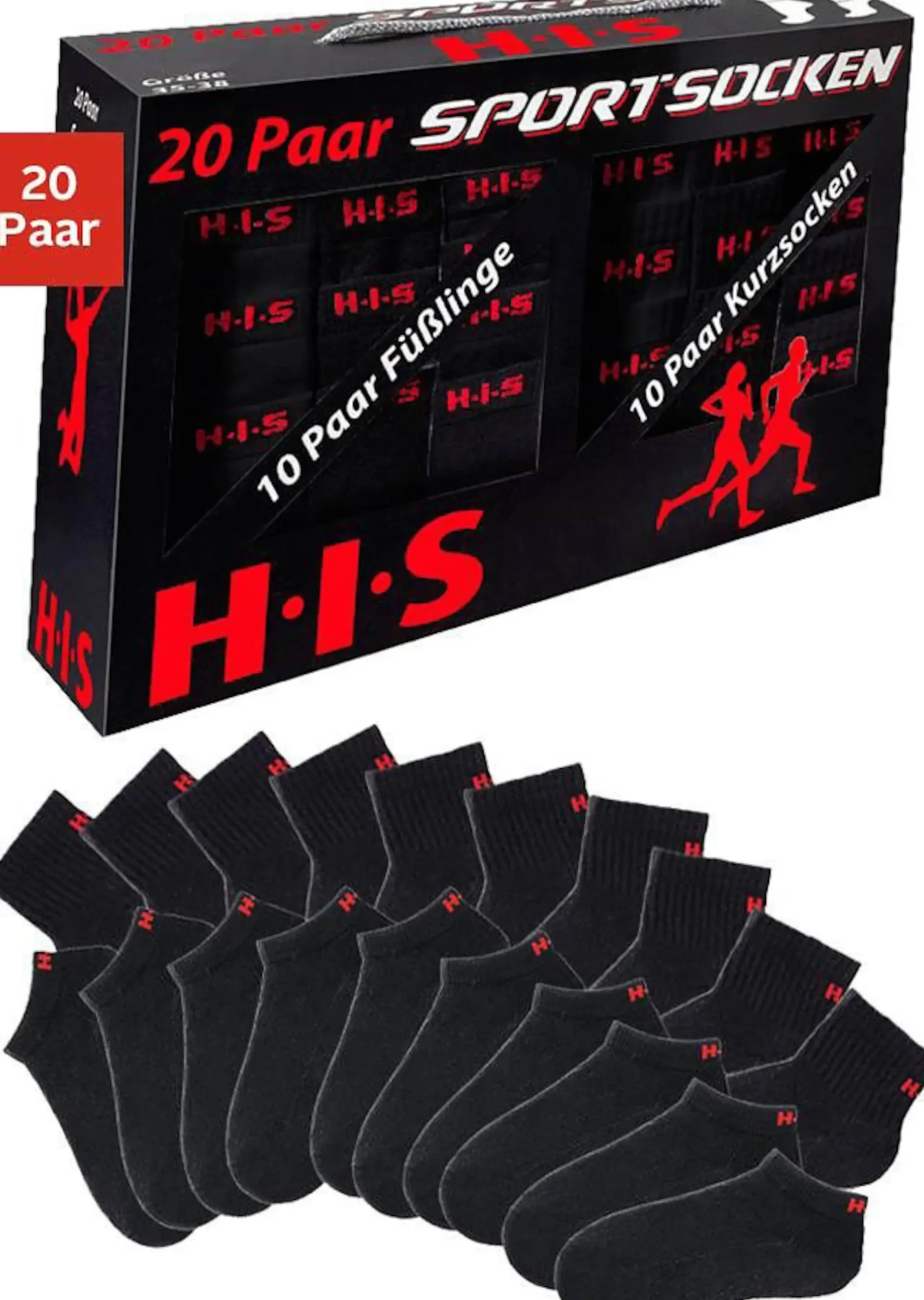 Strümpfe & Socken|H.I.S Kurzsocken schwarz
