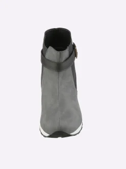 Stiefeletten|Stiefel|heine Kurzstiefelette grau-anthrazit