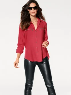 Blusen|heine Langarm-Bluse rot