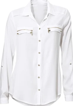 Blusen|heine Langarm-Bluse weiß