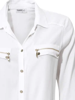 Blusen|heine Langarm-Bluse weiß