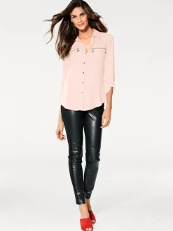 Blusen|heine Langarm-Bluse rosé