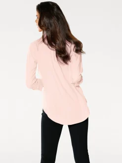 Blusen|heine Langarm-Bluse rosé