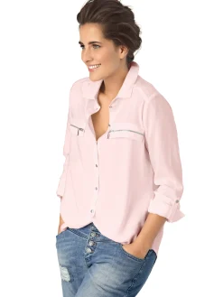 Blusen|heine Langarm-Bluse rosé