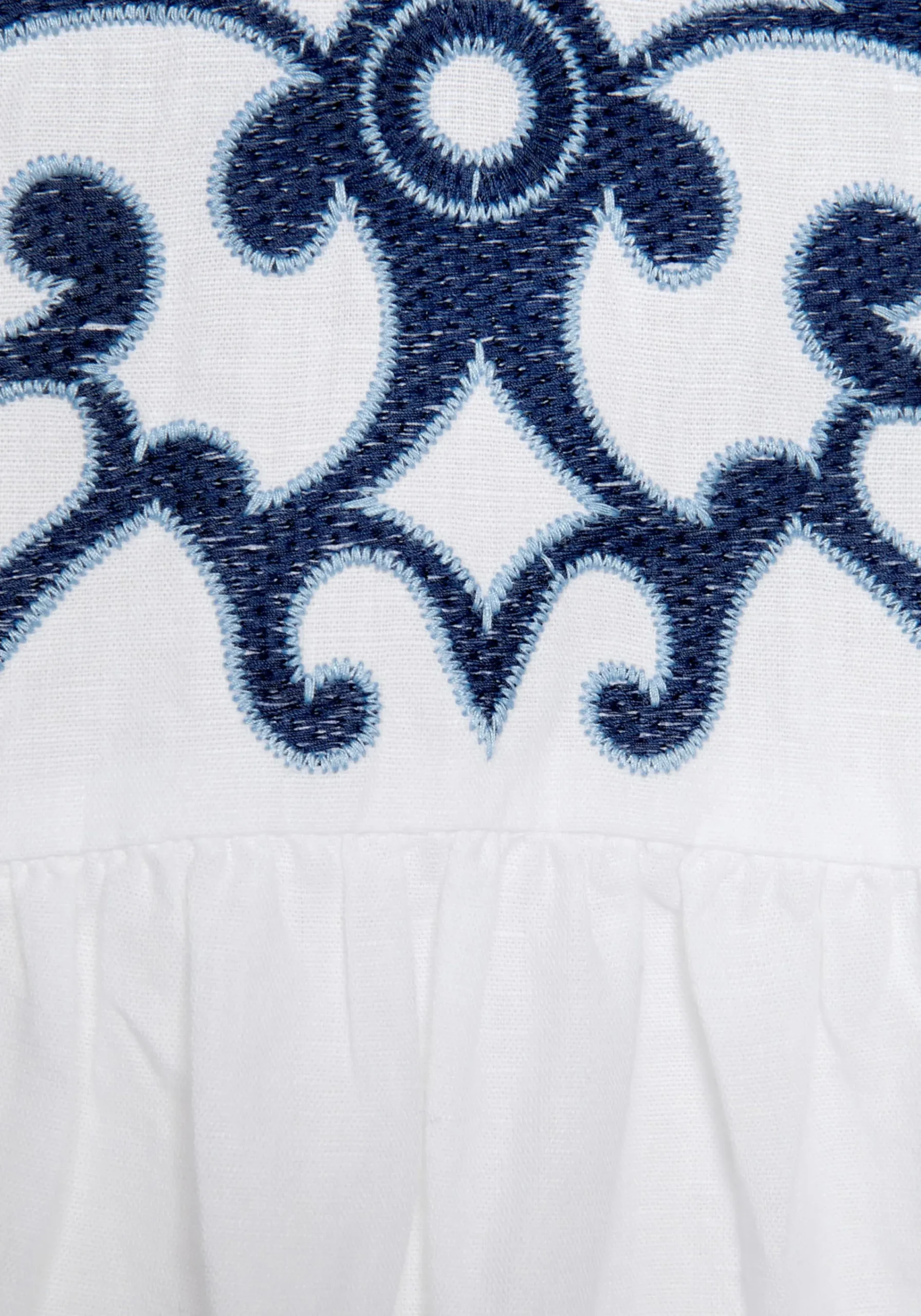 Strandmode|Blusen|LASCANA Langarmbluse weiß-blau